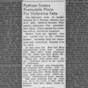 Mrs. Willie Reed - Pythian Sisters
